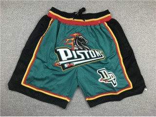 Detroit Pistons Just Don "Pistons" Teal Basketball Shorts