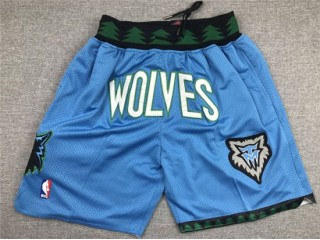 Minnesota Timberwolves Just Don "Wolves" Blue Basketball Shorts