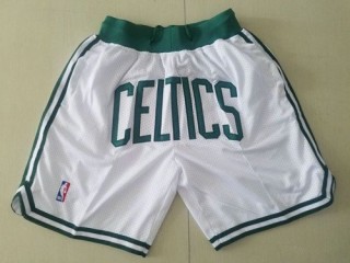 Boston Celtics Just Don "Celtics" White Basketball Shorts