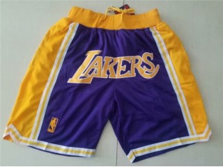 Los Angeles Lakers Just Don "Lakers" Purple Basketball Shorts