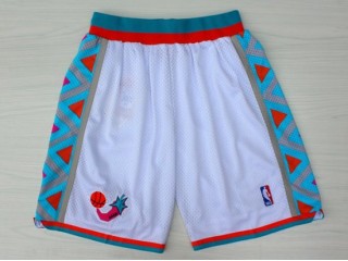 NBA 1996 All Star Game Western Conference White Hardwood Classic Basketball Shorts