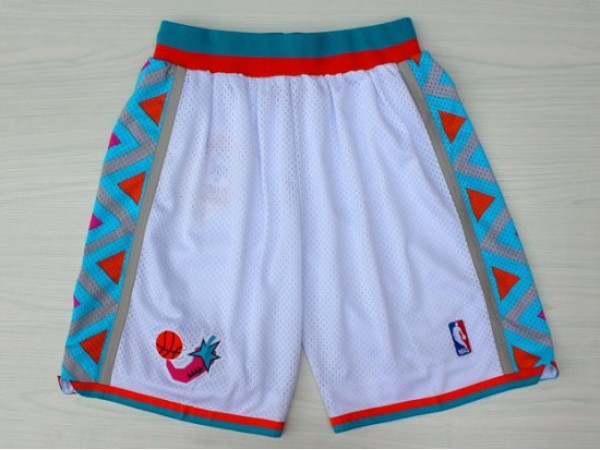 NBA 1996 All Star Game Western Conference White Hardwood Classic Basketball Shorts