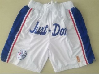 Philadelphia 76ers Just Don "Just Don" White Basketball Shorts