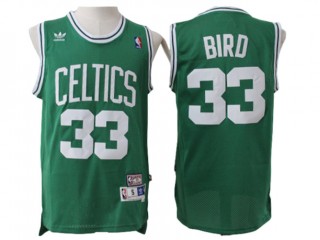 Boston Celtics #33 Larry Bird Green Hardwood Classics Jersey
