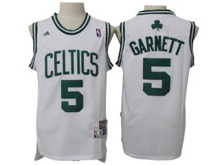 Boston Celtics #5 Kevin Garnett White Hardwood Classics Jersey