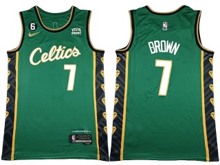 Boston Celtics #7 Jaylen Brown Green 2022-23 City Edition Swingman Jersey
