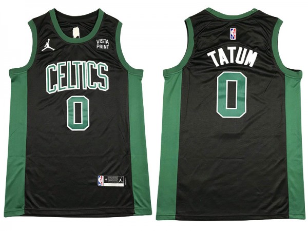Boston Celtics #0 Jayson Tatum Black 75th Anniversary Jersey