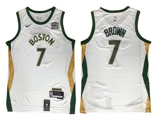 Boston Celtics #7 Jaylen Brown White 2023/24 City Edition Swingman Jersey