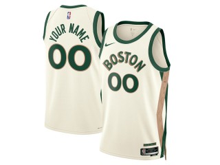Custom Boston Celtics White 2023/24 City Edition Swingman Jersey