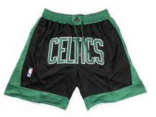 Boston Celtics "Celtics" Black Basketball Shorts
