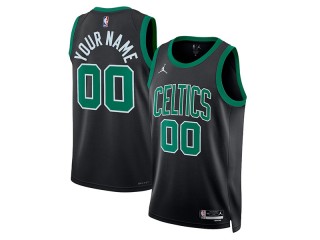 Custom Boston Celtics Black Statement Edition Swingman Jersey
