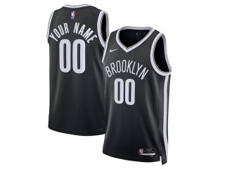 Custom Brooklyn Nets Black Icon Edition Jersey