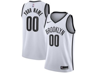 Custom Brooklyn Nets White Association Edition Jersey