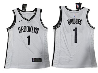 Brooklyn Nets #1 Mikal Bridges White Swingman Jersey