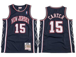 M&N New Jersey Nets #15 Vince Carter Navy 2006-07 Embroider Edition Jersey
