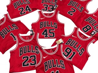 Chicago Bulls Red Fastbreak Replica Jersey