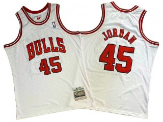 M&N Chicago Bulls #45 Michael Jordan White 1994/95 Hardwood Classics Jersey