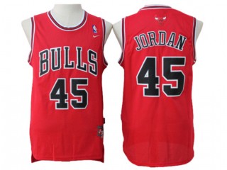 Chicago Bulls #45 Michael Jordan Red Throwback Jersey