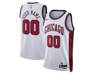 Custom Chicago Bulls White 2022/23 City Edition Swingman Jersey