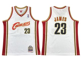 Cleveland Cavaliers #23 LeBron James White 2003/04 Hardwood Classics Jersey