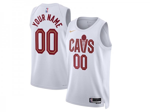 Custom Cleveland Cavaliers White Association Edition Jersey