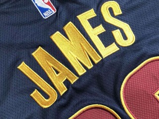 M&N Cleveland Cavaliers #23 LeBron James Navy Embroider Edition Jersey