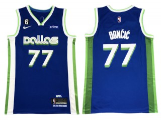 Dallas Mavericks #77 Luka Doncic Blue 2022/23 City Edition Swingman Jersey