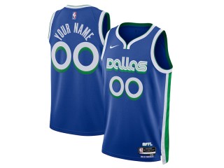 Custom Dallas Mavericks Blue 2022/23 City Edition Swingman Jersey