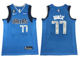 Dallas Mavericks #77 Luka Doncic Blue Swingman Jersey