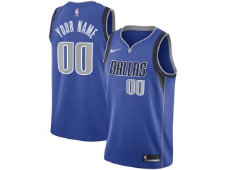 Custom Dallas Mavericks Blue Icon Edition Jersey