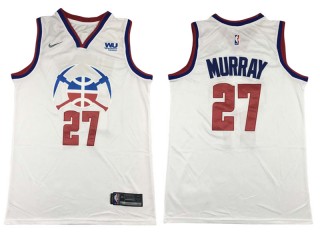 Denver Nuggets #27 Jamal Murray White 2020/21 Earned Edition Jersey