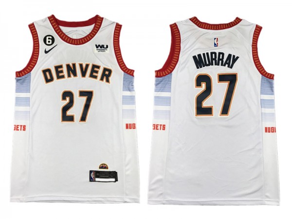 Denver Nuggets #27 Jamal Murray White 2022/23 City Edition Swingman Jersey