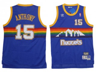 Denver Nuggets #15 Carmelo Anthony Blue Hardwood Classic Jersey