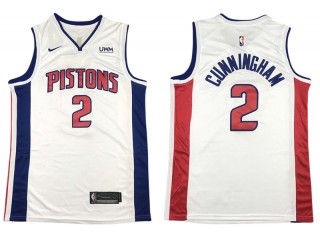 Detroit Pistons #2 Cade Cunningham White Swingman Jersey