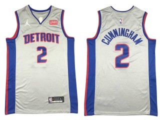 Detroit Pistons #2 Cade Cunningham Gray 2021/22 Statement Swingman Jersey