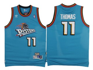 Detroit Pistons #11 Isiah Thomas Light Blue 1988/89 Hardwood Classics Jersey