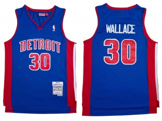 M&N Detroit Pistons #30 Rasheed Wallace Blue 2003/04 Hardwood Classics Jersey