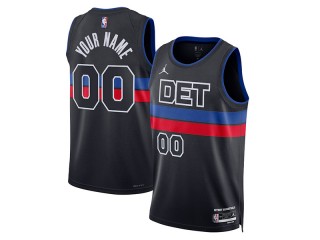 Custom Detroit Pistons Black Statement Edition Jersey