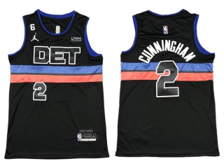 Detroit Pistons #2 Cade Cunningham 2022/23 Black Statement Swingman Jersey