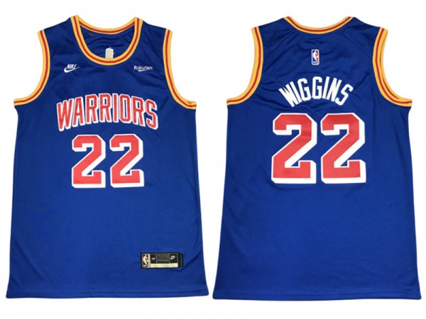 Golden State Warriors #22 Andrew Wiggins Blue Classic Edition Swingman Jersey