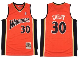 M&N Golden State Warriors #30 Stephen Curry Orange 2009-10 Hardwood Classics Jersey