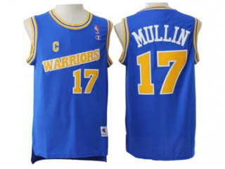 Golden State Warriors #17 Chris Mullin Blue Throwback Jersey