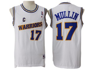 Golden State Warriors #17 Chris Mullin White Throwback Jersey