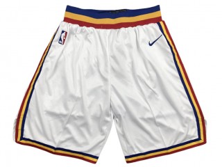 Golden State Warriors White  Classic Edition Basketball Shorts