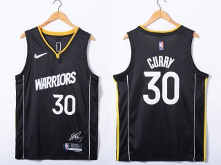 Golden State Warriors #30 Stephen Curry Black MVP Jersey