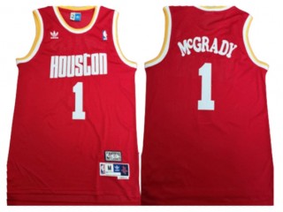 Houston Rockets #1 Tracy McGrady Red Hardwood Classic Jersey