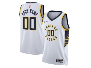 Custom Indiana Pacers White Association Edition Jersey