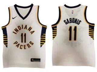 Indiana Pacers #11 Domantas Sabonis White Swingman Jersey
