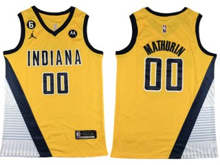 Indiana Pacers #00 Bennedict Mathurin 2022/23 Gold Statement Edition Swingman Jersey