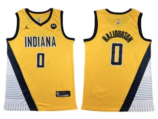 Indiana Pacers #0 Tyrese Haliburton Yellow Swingman Jersey